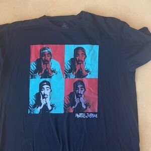 Justice Black Pop Art Graphic Tee